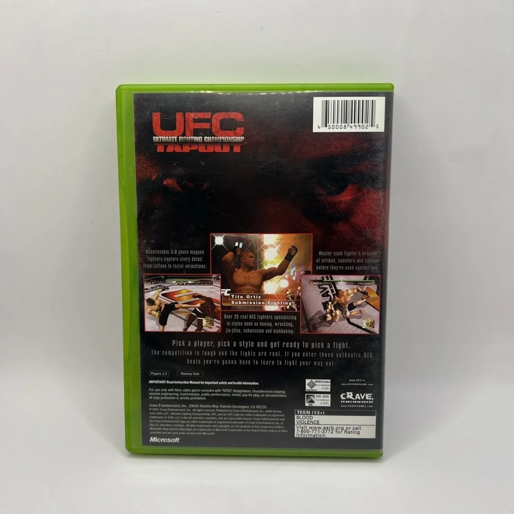 Ultimate Fighting Championship UFC Tapout (Original Microsoft Xbox) CIB Complete